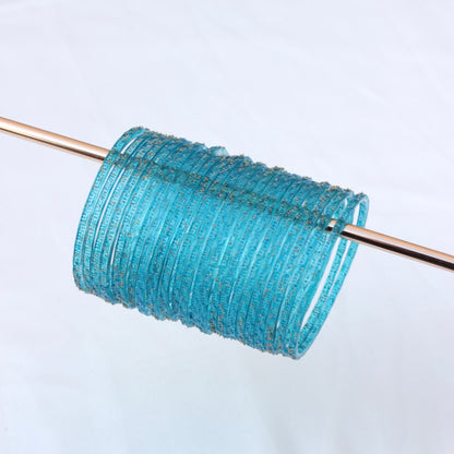 Rains- Viral Handmade Glass Bangles-Ocean Blue-101