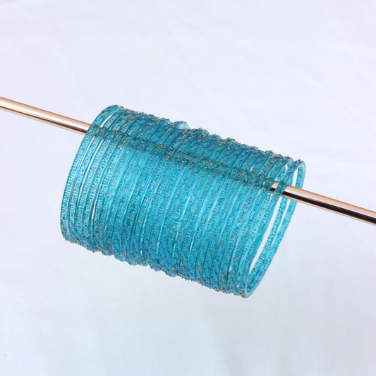 Rains- Viral Handmade Glass Bangles-Ocean Blue-101