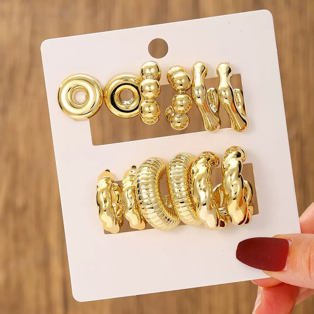 JStudsPack-Set of 6 Earrings -503-E