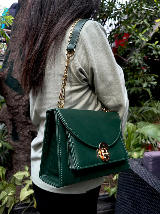 Nova -Charm Chain Bag- Pine Green