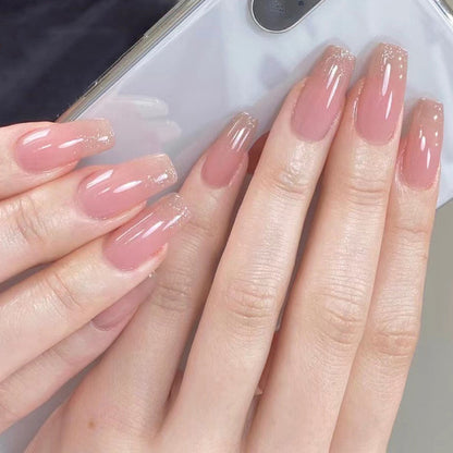 Nails-2328-Medium Length Almond nails- Free 24 pc Sticker Sheet included
