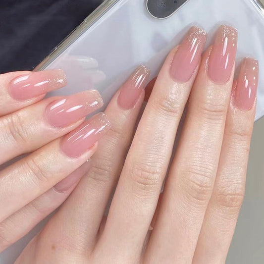 Nails-2328-Medium Length Almond nails- Free 24 pc Sticker Sheet included
