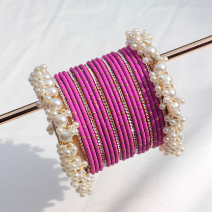 Azel Bangle Set-Barbie Pink