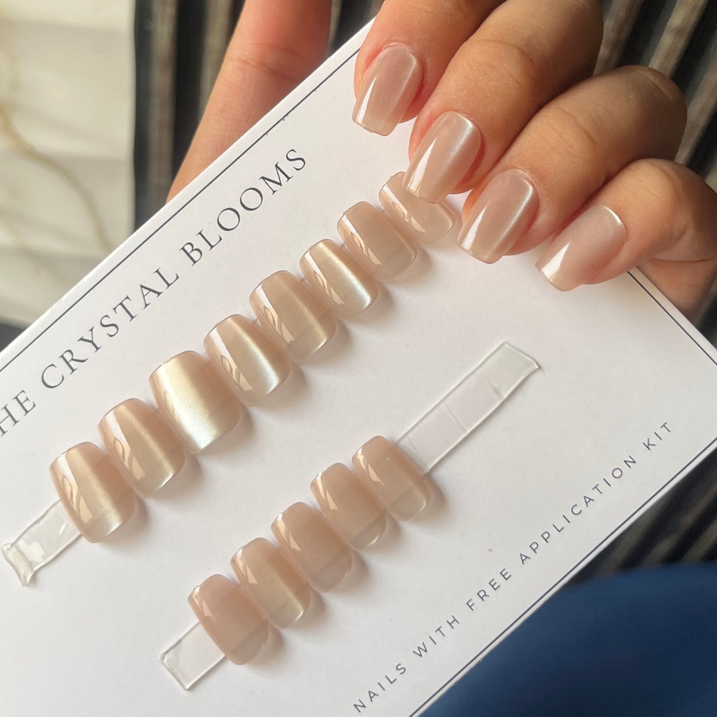 [PREMIUM] Handmade Cat-eye Reflective Nails-816- Free 24 pc Sticker Sheet  included