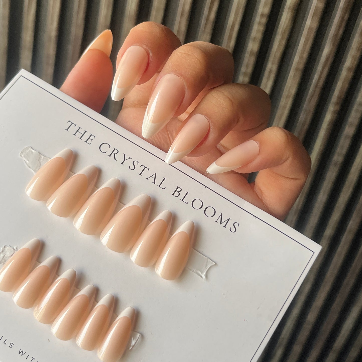 Nails-2064-Medium Length Almond nails- Free 24 pc Sticker Sheet included