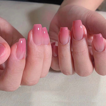 Shaded Pink Nails -2457- Free 4 pc nail kit included
