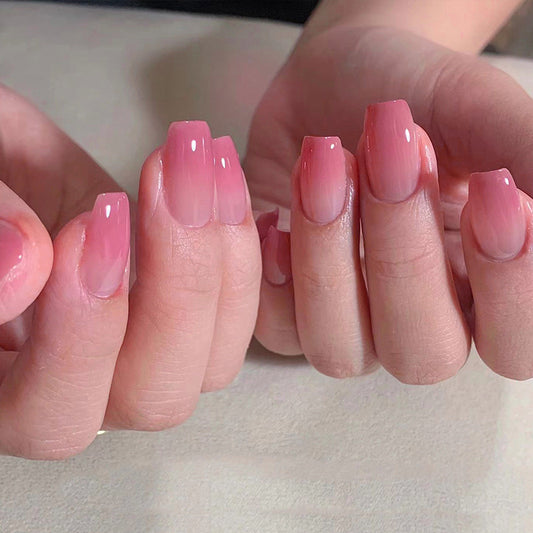 Shaded Pink Nails -2457- Free 4 pc nail kit included