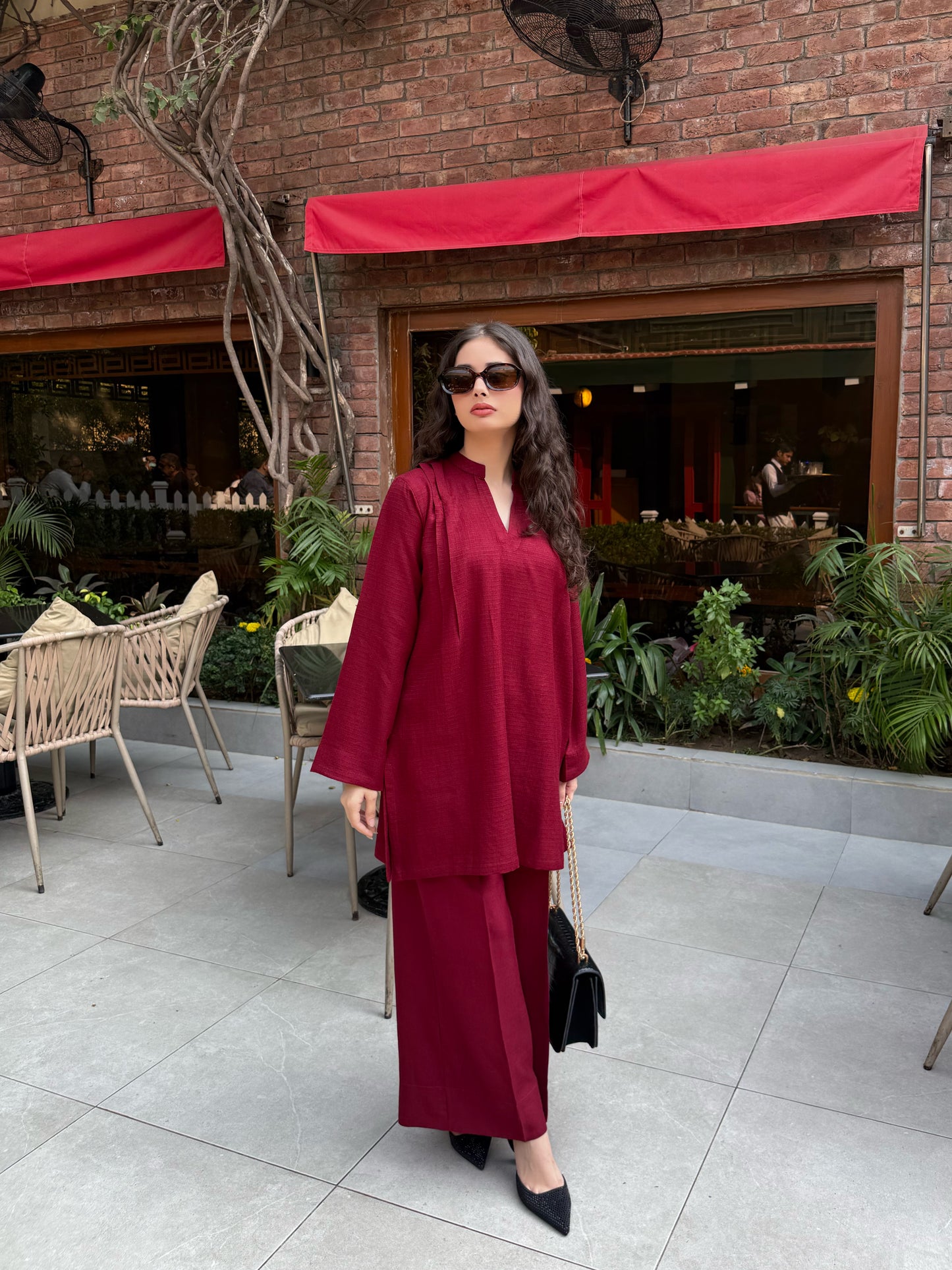 Maroon Muse - 2 pc Stitched
