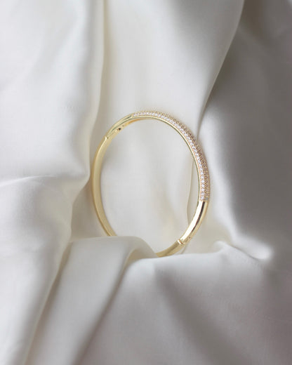 JBracelet (Cubic Zirconia)- Non Tarnish - 24K Gold plated Anti Tarnish Everyday wear Bracelet-113