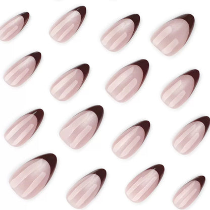 [Premium] Cat-eye reflective Nails-4179-Almond nails- Free 24 -pc Sticker Sheet  included