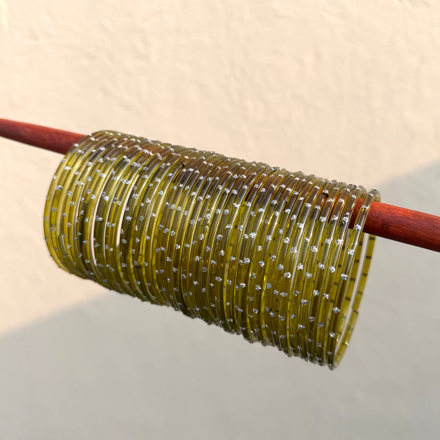 Aiyna- Viral Handmade Glass Bangles-olive #13