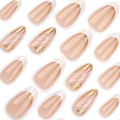Nails-3518-Almond nails- Free 24pc Sticker Sheet  included