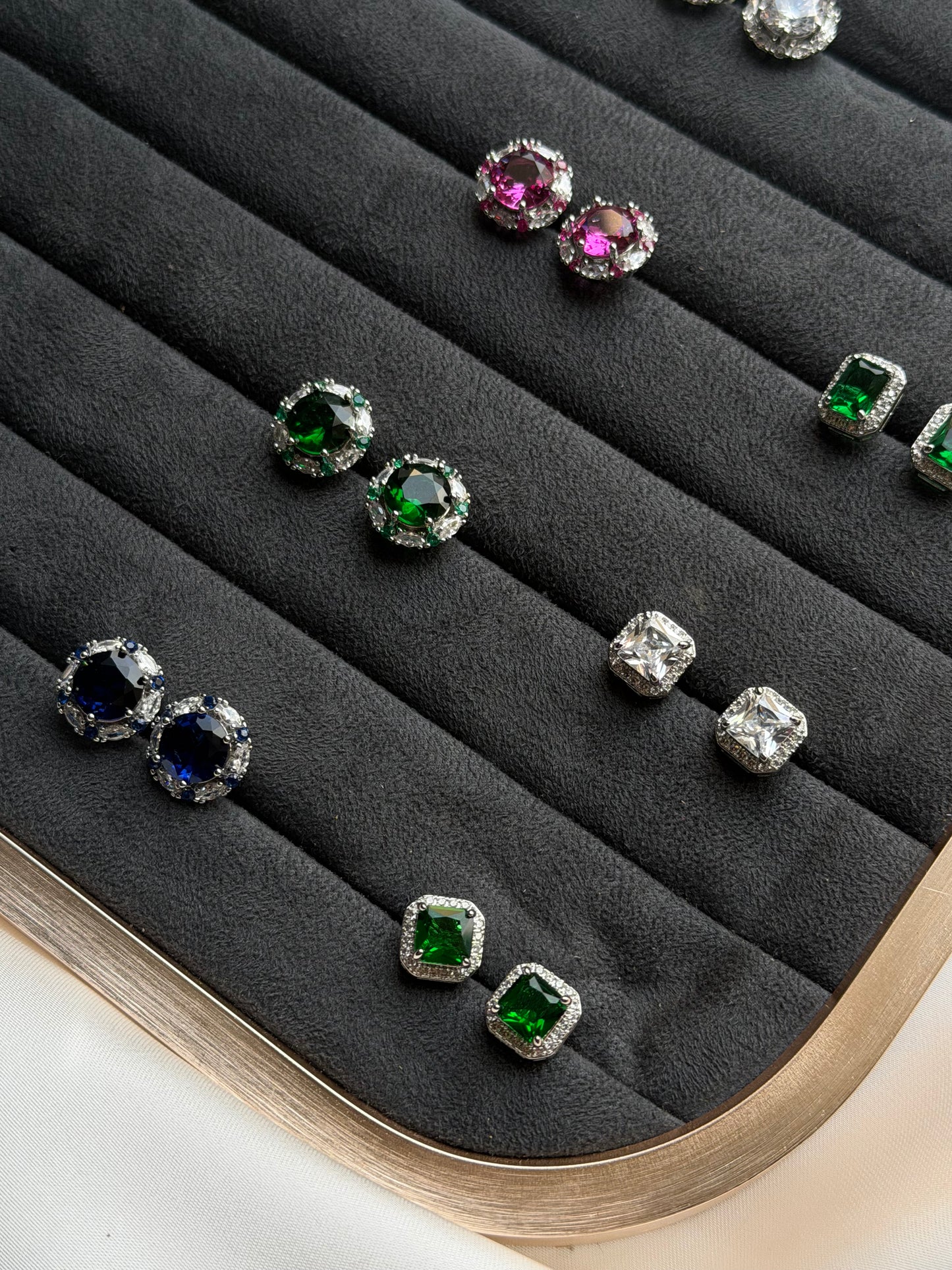 Infinity Spark Stud Earrings (N219)