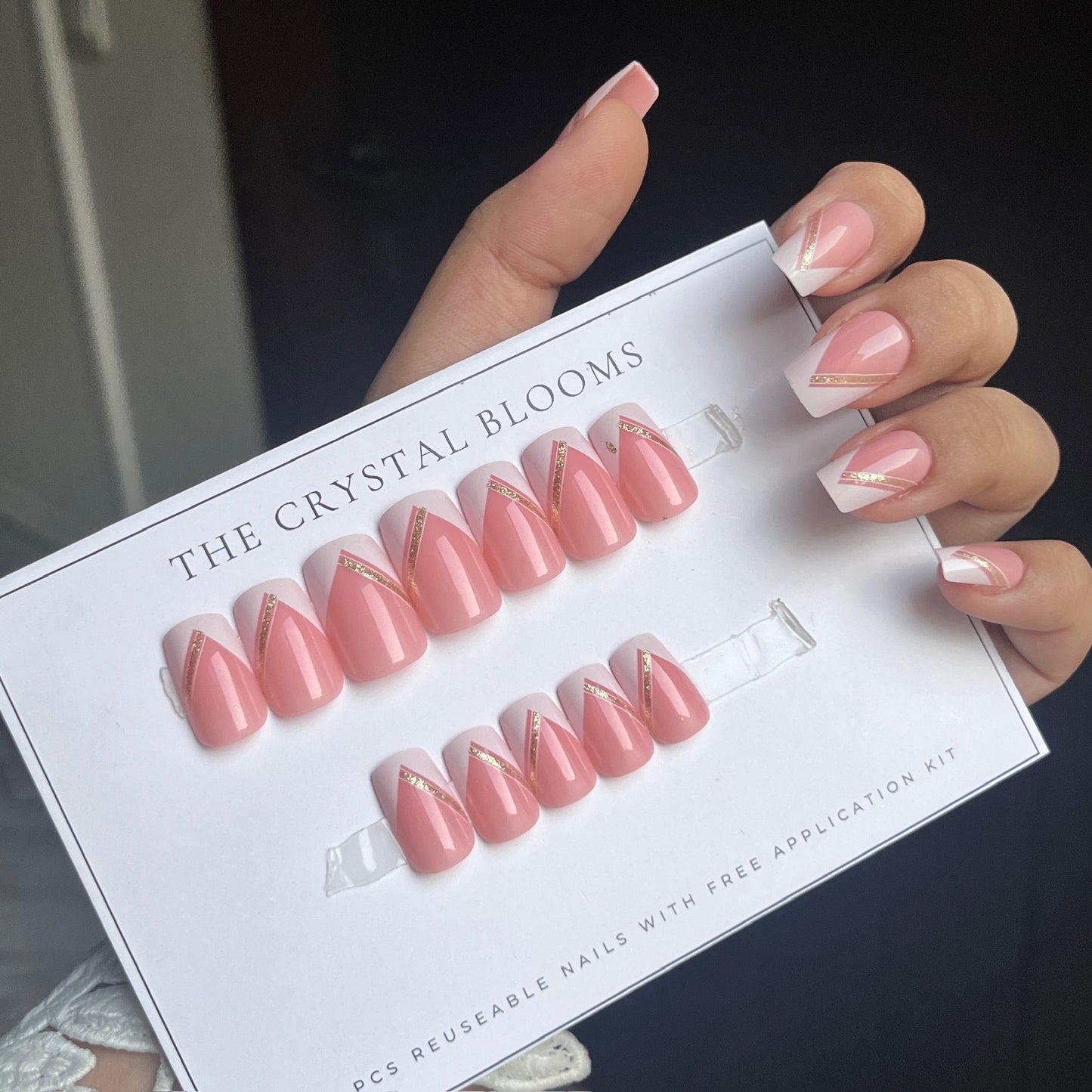 Nails -977-Almond nails- Free 24pc Sticker Sheet included