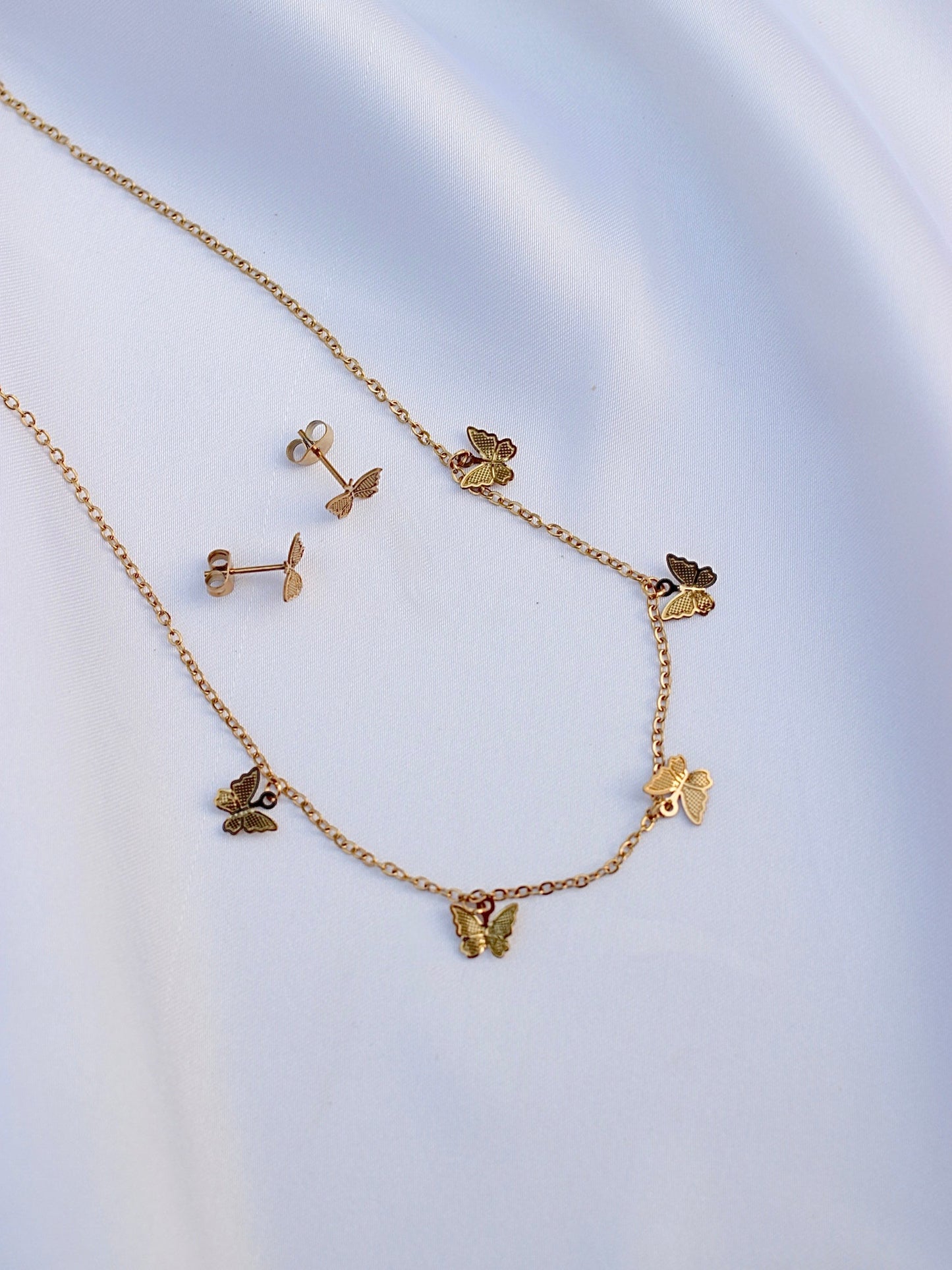 JNecklace Set (24K Gold Plated)-AntiTarnish/HypoAllergic -384