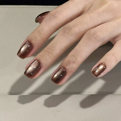 [PREMIUM] Handmade Cat-eye Reflective Nails-400- Free 24 pc Sticker Sheet  included