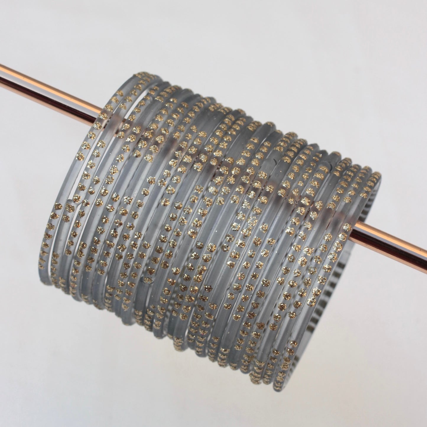 Mahnur- Viral Handmade Glass Bangles-Grey