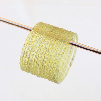 Rain- Viral Handmade Glass Bangles-Butter Yellow