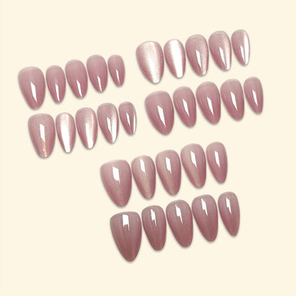 [PREMIUM] Handmade Cat-eye Shimmer Nails - 892- Free 4 pc nail kit included