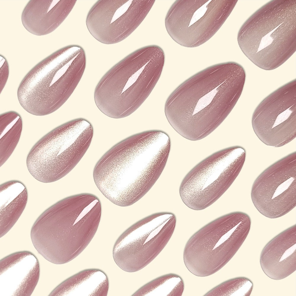 [PREMIUM] Handmade Cat-eye Shimmer Nails - 892- Free 4 pc nail kit included