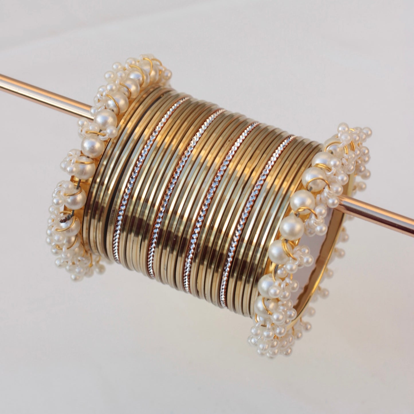 Mila Bangle Set-Golden