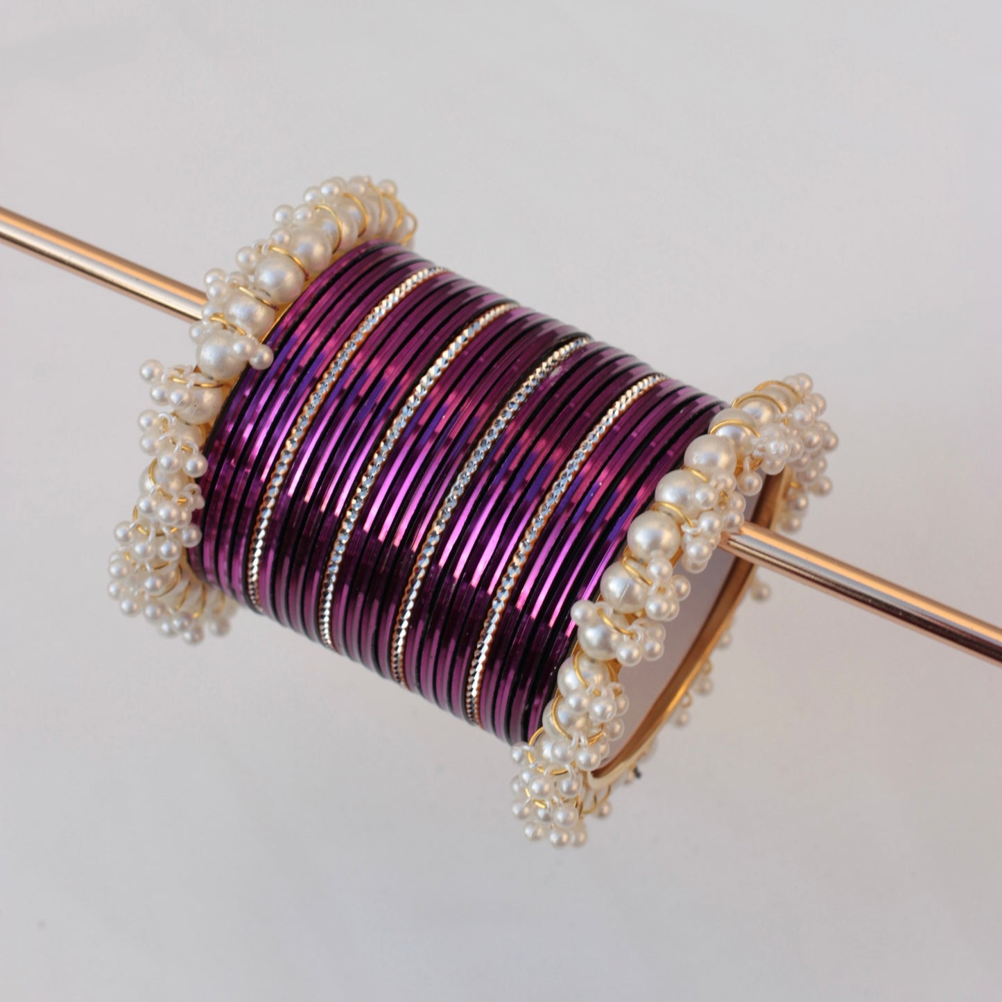 Mila Bangle Set-Purple-1