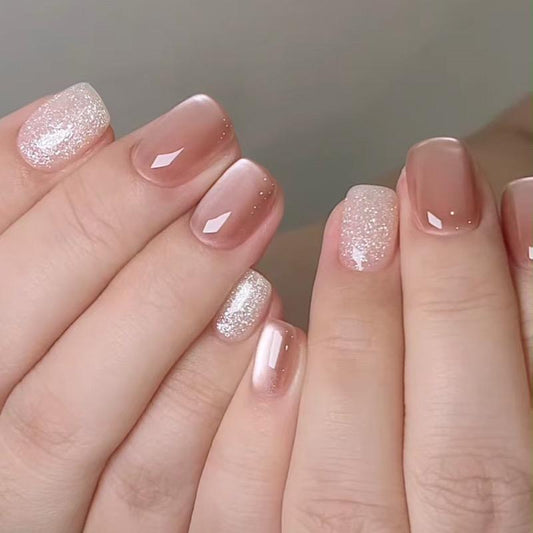 Handmade cat-eye glitter Nails-150- Free 4 pc nail kit included
