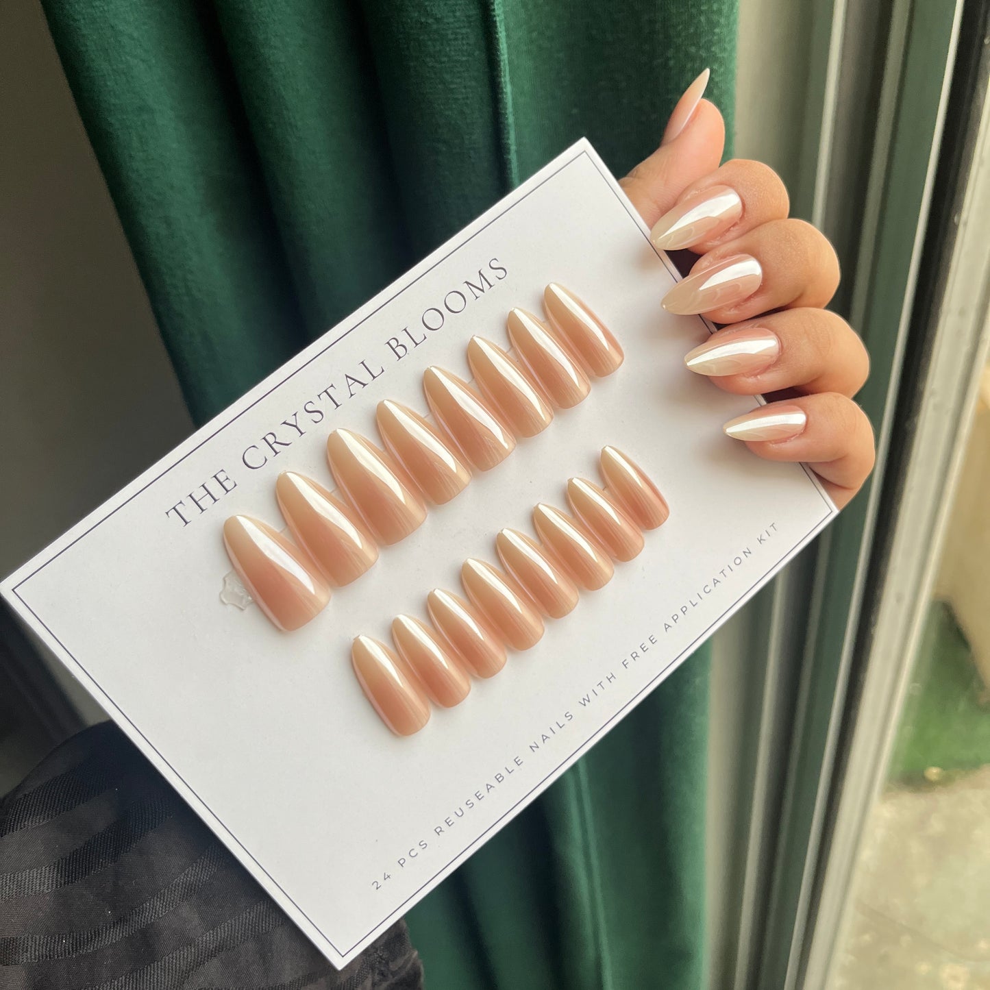 Nails-1593-Almond nails- Free 24pc Sticker Sheet included