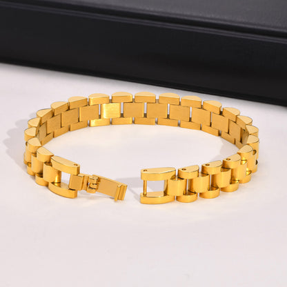 JBracelet (Stainless Steel) 24K Gold plated Anti Tarnish Everyday wear Bracelet - 614