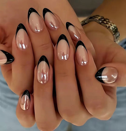 Nails-HF 06S Almond nails- Free 24pc Sticker Sheet  included