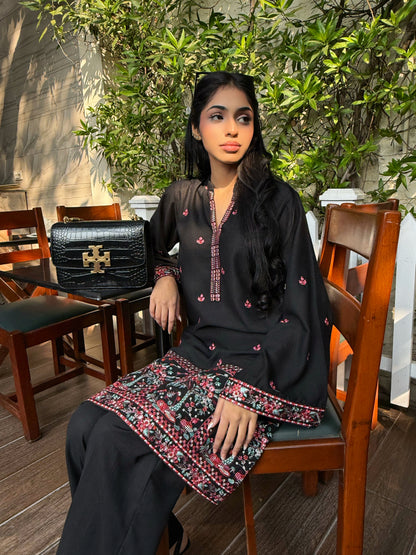 Midnight Bloom- 2 pc Stitched