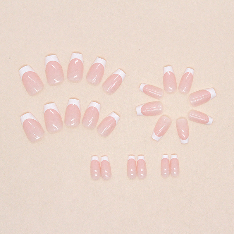 Nails-792-Medium Length Almond nails- Free 24 pc Sticker Sheet included