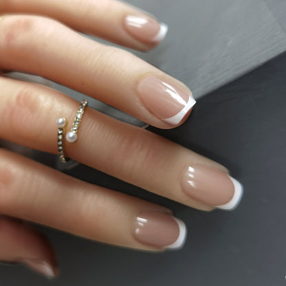 Nails-920-Mid length Square nails- Free 4-pc Nail-kit included