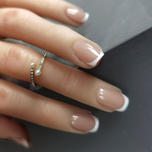 Nails-920-Mid length Square nails- Free 4-pc Nail-kit included