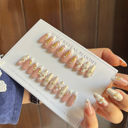 Nails-456-Almond nails- Free 24pc Sticker Sheet included