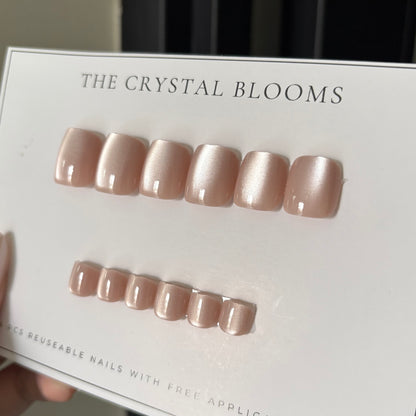 Cat-eye Pink Toe Nails- 2882C-Free 4-pc Nail-kit included