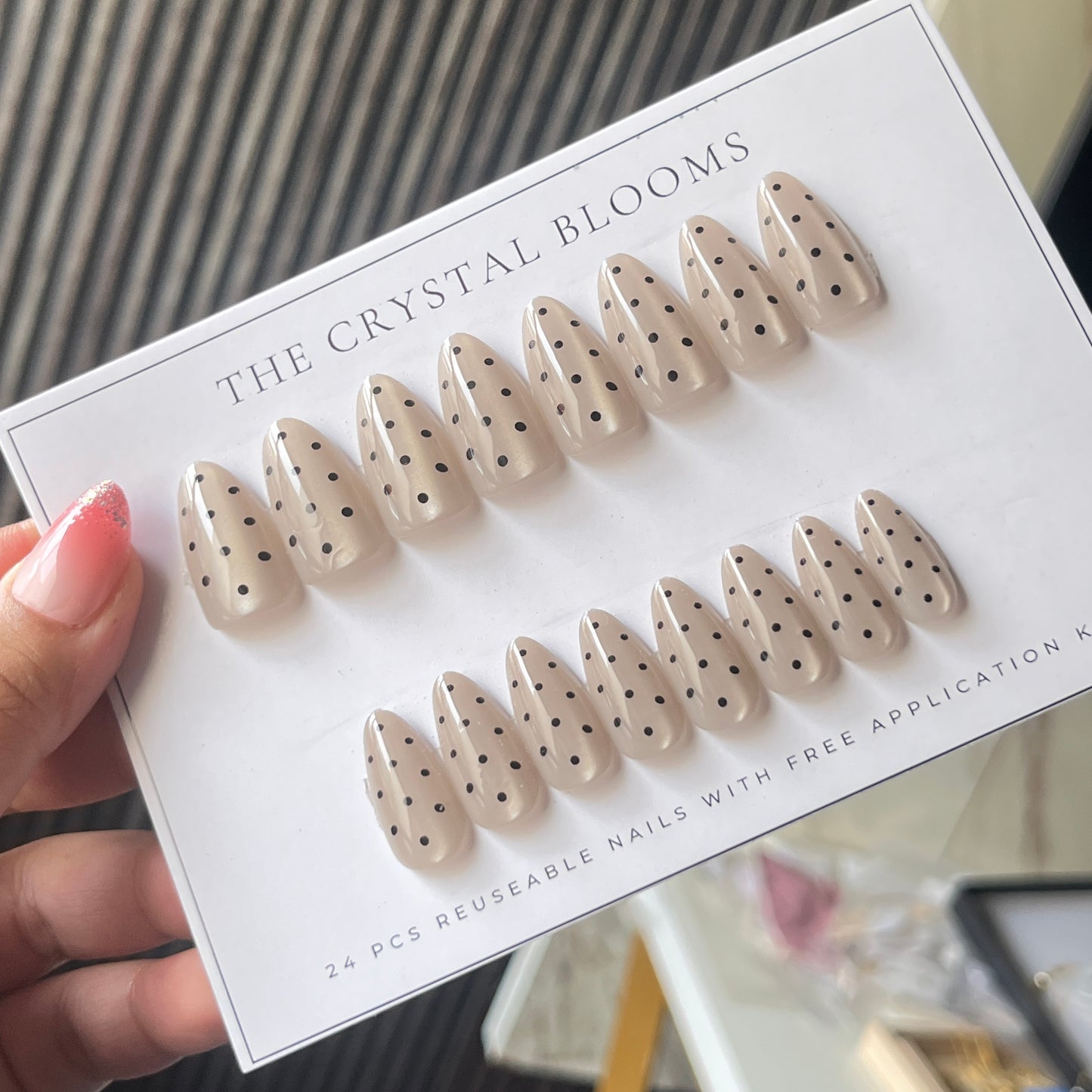Nails-4399-Almond nails- Free 24pc Sticker Sheet included