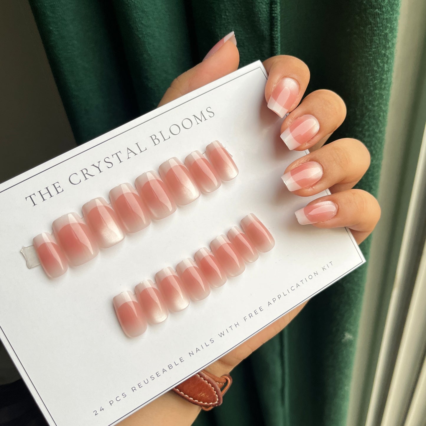 Nails-2216-Almond nails- Free 24pc Sticker Sheet included