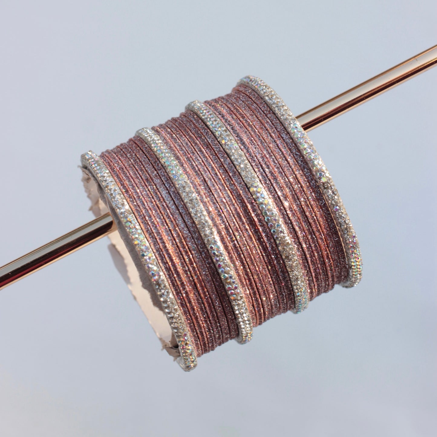 Ziva Bangle Set- Shimmer Pink