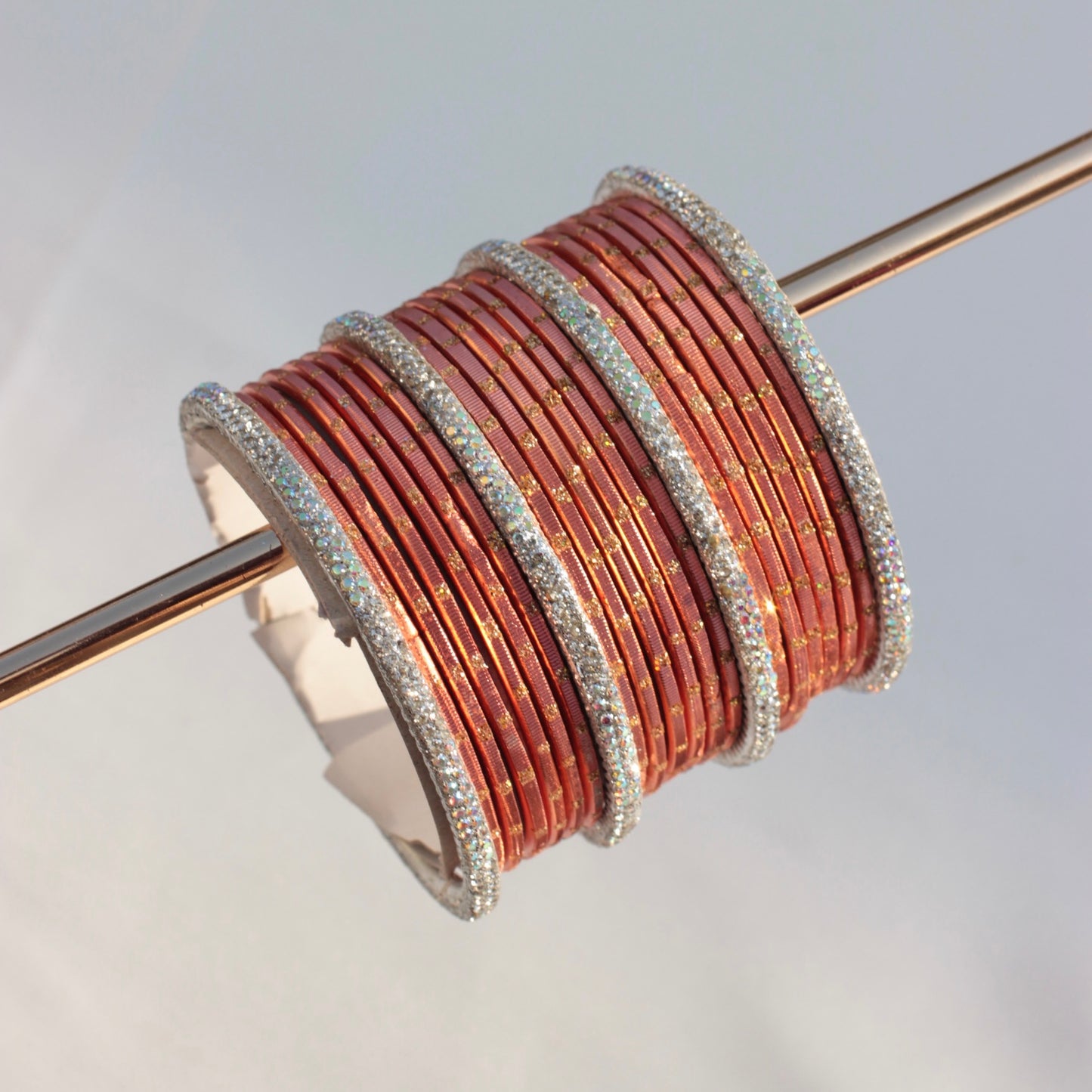 Nira Bangle Set- Rust