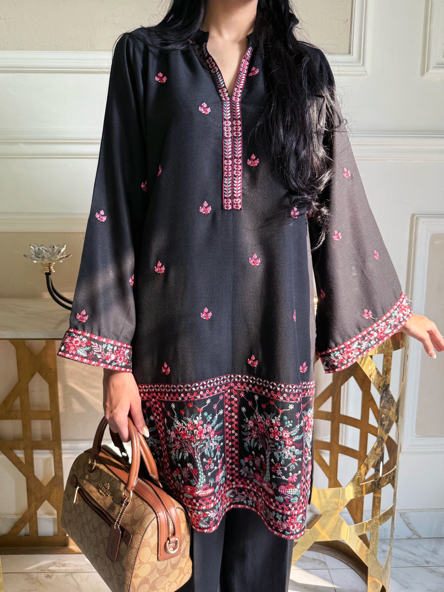 Midnight Bloom- 2 pc Stitched