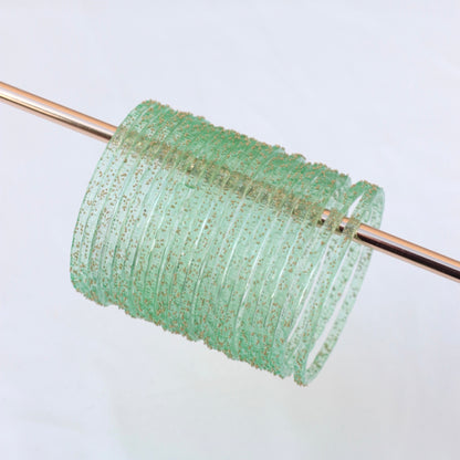 Rains- Viral Handmade Glass Bangles-Light Green (#39)