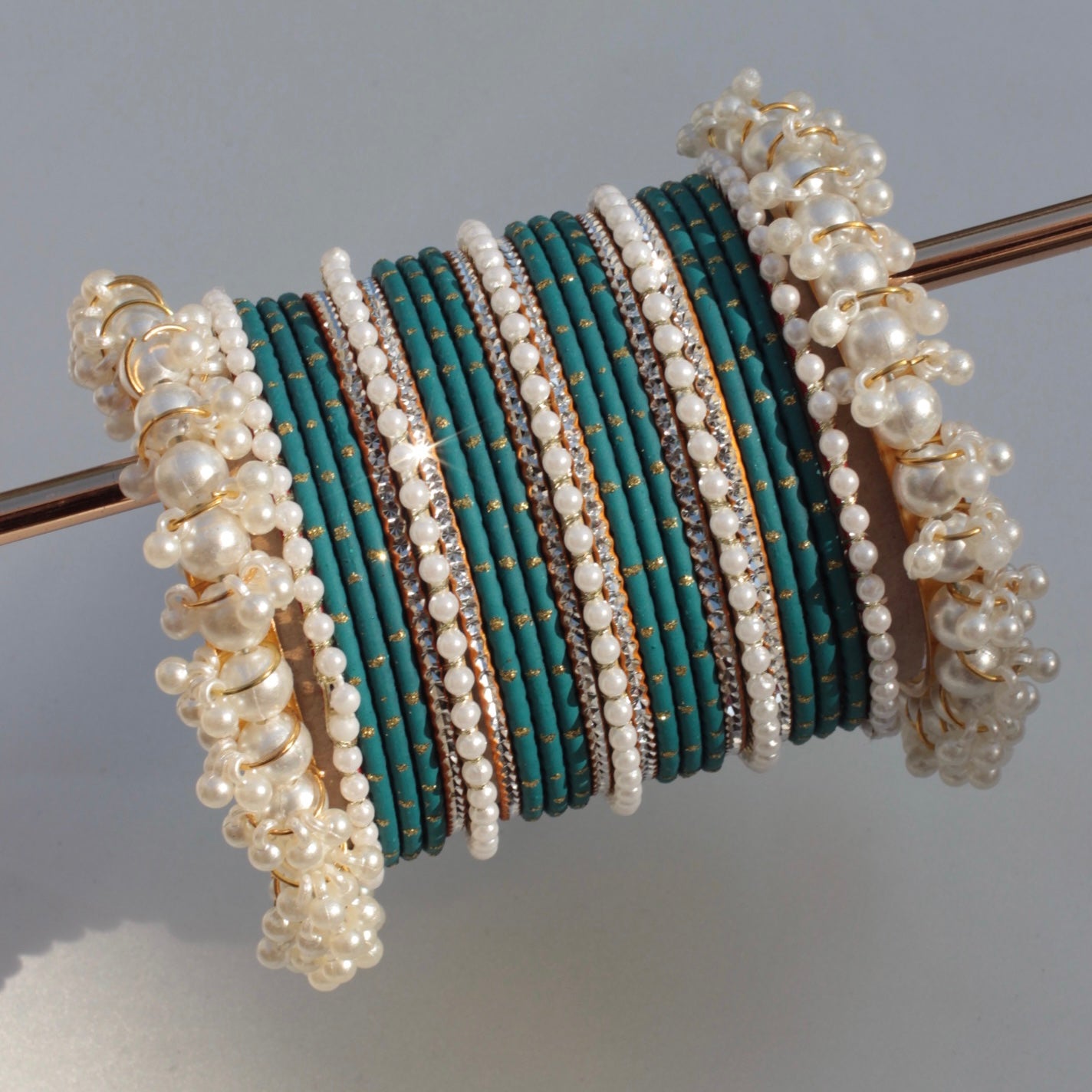 Rian Bangle Set-Teal