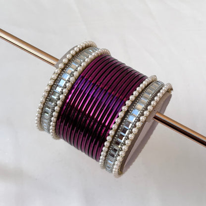 Reya Bangle Set - Purple