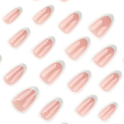 Nails-4029-Medium Length Almond nails- Free 24 pc Sticker Sheet included