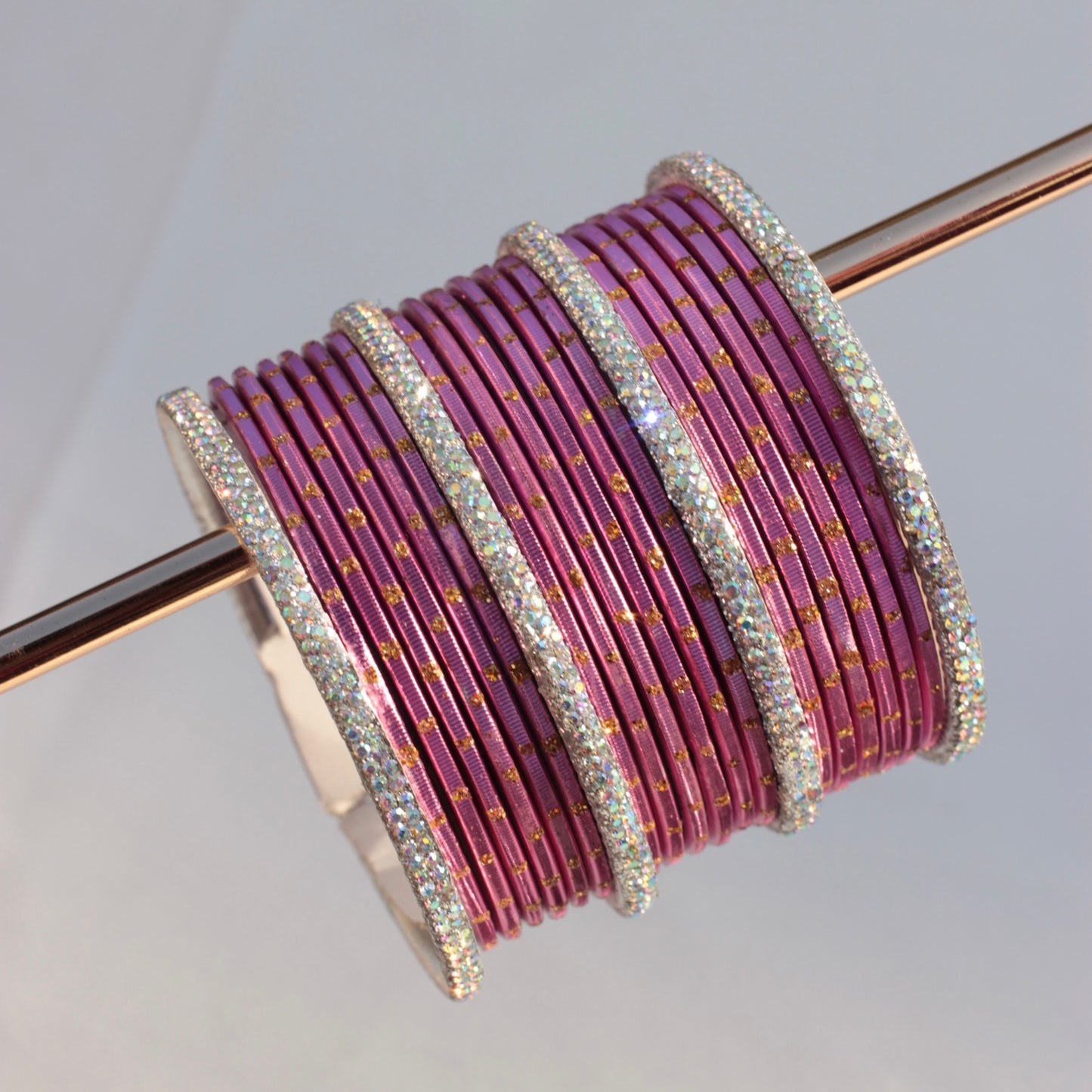 Nira Bangle Set- Mid Pink