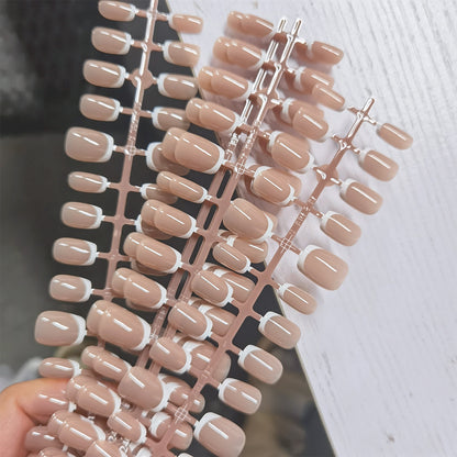 Nails-920-Mid length Square nails- Free 4-pc Nail-kit included