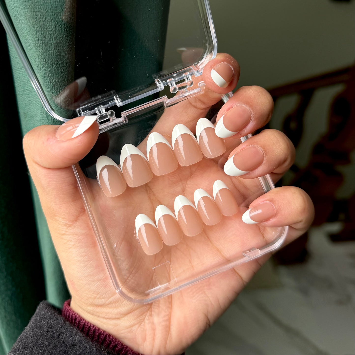 Nails-1043- Almond nails- Free 24 -pc Sticker Sheet  included