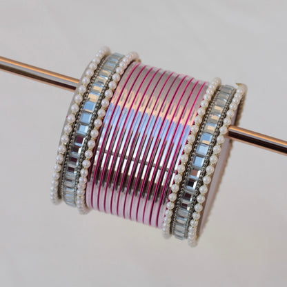 Reya Bangle Set -Pink