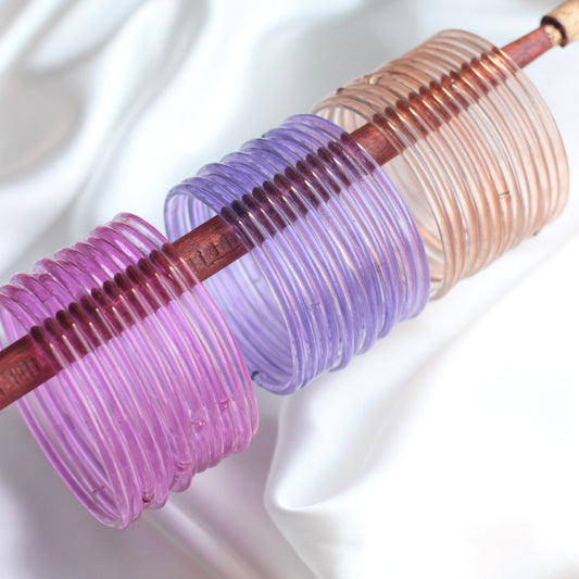 (Choose colour) Jelly Thick  Glass Bangles-3 mm thickness